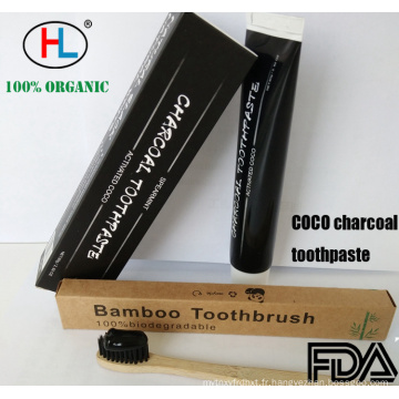 Dentifrice blanchissant au charbon de bambou